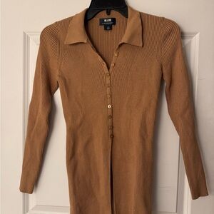 Anthropologie Tan Long Sleeve Top